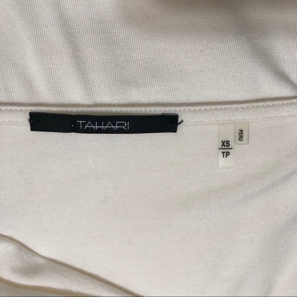 Tahari NWT cream drapped neck women’s top size XS - Picture 7 of 10